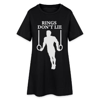 Ringe lügen nicht Calisthenics Gym Training Workout - Frauen T-Shirt-Kleid - Schwarz - Vorne