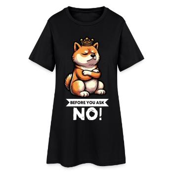 Avant que tu ne demandes à Shiba Inu Shiba Shiba Inus, propriétaire de Shiba Inus - Robe T-shirt Femme - noir - Devant