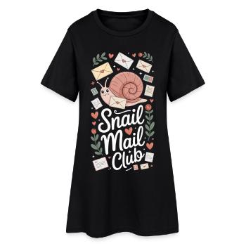 Snail Mail Club T-Shirt - Women’s T-Shirt Dress - black - Front