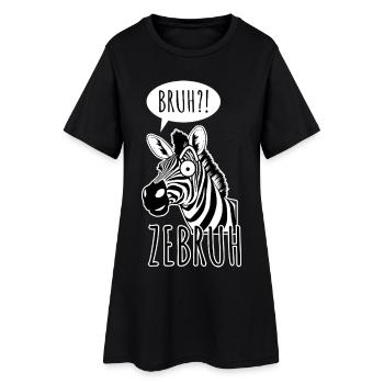 Zebra Bro - Ein ZeBRUH! - Frauen T-Shirt-Kleid - Schwarz - Vorne