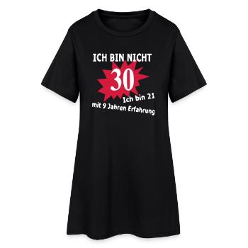 Geburtstag Birthday - 30. - Frauen T-Shirt-Kleid - Schwarz - Vorne