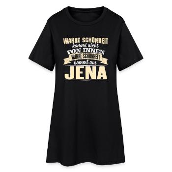 JENA - Schönheit - Frauen T-Shirt-Kleid - Schwarz - Vorne