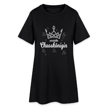 Verrückte Chaoskönigin - Frauen T-Shirt-Kleid - Schwarz - Vorne