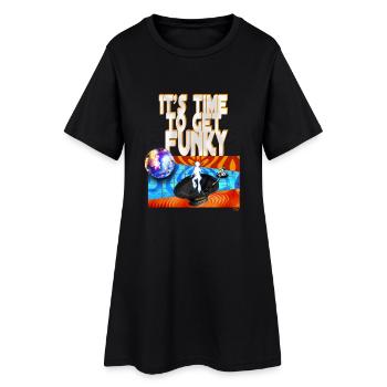 Il est temps de froussard - Robe T-shirt Femme - noir - Devant