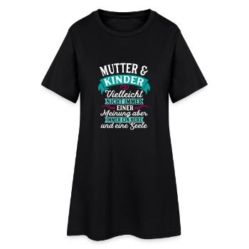 Mutter Kinder Seele Geschenk Geburtstag - Frauen T-Shirt-Kleid - Schwarz - Vorne