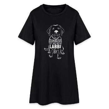 Labrador Retriever - Frauen T-Shirt-Kleid - Schwarz - Vorne