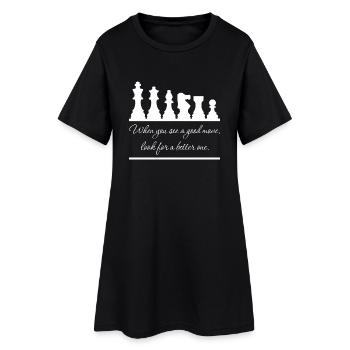 Cherchez toujours un meilleur train - Echecs - Robe T-shirt Femme - noir - Devant