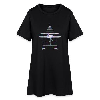 Holo Flamingo - Robe T-shirt Femme - noir - Devant