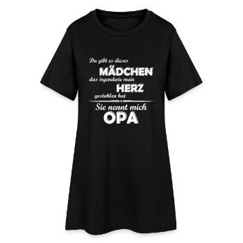 Ich liebe meine Enkelin - Opa - Frauen T-Shirt-Kleid - Schwarz - Vorne