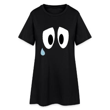 Smiley Sad Eyes - Women’s T-Shirt Dress - black - Front