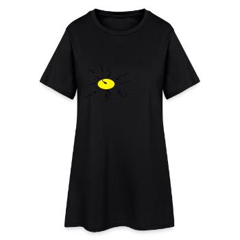 ovum and sperm cells - Robe T-shirt Femme - noir - Devant