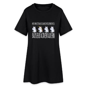 Bäckereifachverkäuferin Bäckerin Geschenk Bäckerei - Frauen T-Shirt-Kleid - Schwarz - Vorne