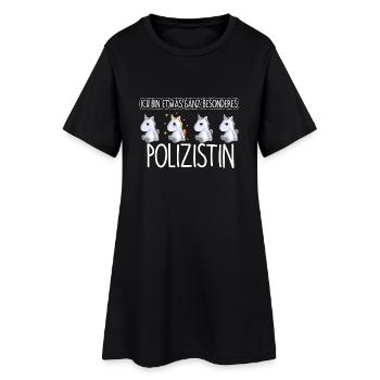 POLIZISTIN - Toll - Frauen T-Shirt-Kleid - Schwarz - Vorne