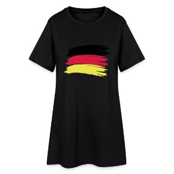 Deutschland Flagge - Frauen T-Shirt-Kleid - Schwarz - Vorne