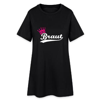Braut - Frauen T-Shirt-Kleid - Schwarz - Vorne