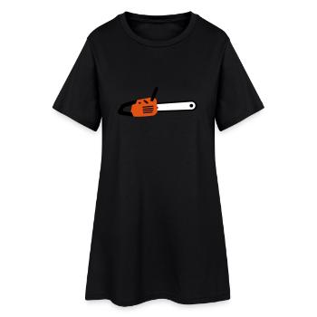 la scie à chaîne - Robe T-shirt Femme - noir - Devant