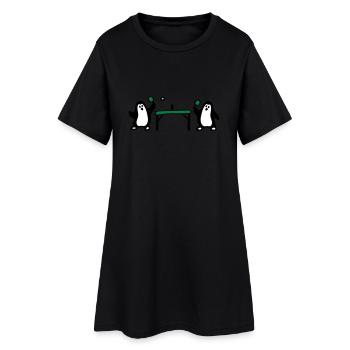 Penguin Table Tennis 3 - Women’s T-Shirt Dress - black - Front