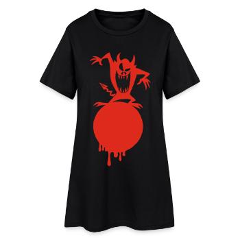 Le monstre sur la planète rouge - Robe T-shirt Femme - noir - Devant