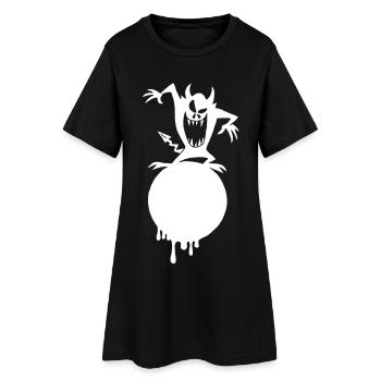 Le monstre sur la planète blanche - Robe T-shirt Femme - noir - Devant
