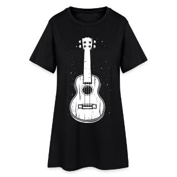 Dessin de ukulélé - Robe T-shirt Femme - noir - Devant