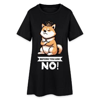 Avant que tu ne demandes à Shiba Inu Shiba Shiba Inus, propriétaire de Shiba Inus - Robe T-shirt Femme - noir - Devant