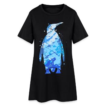 Pinguine bunt Jungen Herren Kinder Pinguin - Frauen T-Shirt-Kleid - Schwarz - Vorne