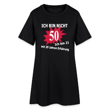 Geburtstag Birthday - 50. - Frauen T-Shirt-Kleid - Schwarz - Vorne
