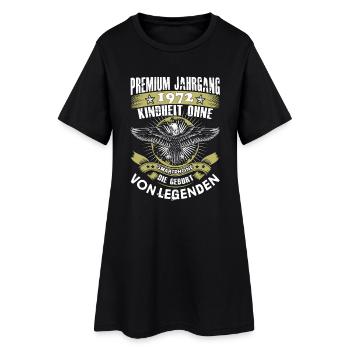 Jahrgang 1972 - Frauen T-Shirt-Kleid - Schwarz - Vorne