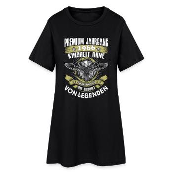 Jahrgang 1966 - Frauen T-Shirt-Kleid - Schwarz - Vorne