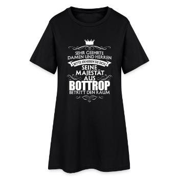 BOTTROP - Majestät - Frauen T-Shirt-Kleid - Schwarz - Vorne