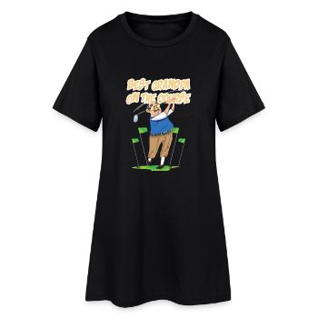 Golf - Meilleur grand-père sur le parcours - Robe T-shirt Femme - noir - Devant