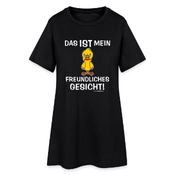 Das ist mein freundliches Gesicht Vogel RAHMENLOS - Frauen T-Shirt-Kleid - Schwarz - Vorne