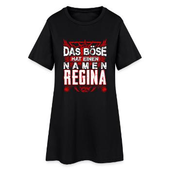 REGINA - böse - Frauen T-Shirt-Kleid - Schwarz - Vorne