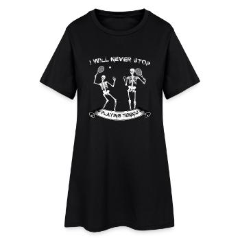 tennis - Robe T-shirt Femme - noir - Devant
