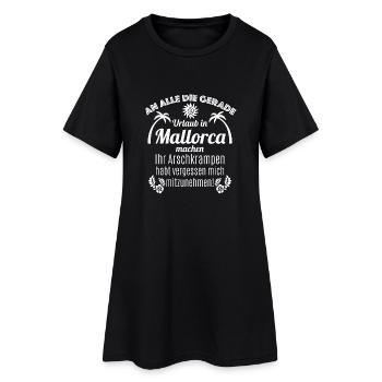 Ab nach Mallorca - Frauen T-Shirt-Kleid - Schwarz - Vorne