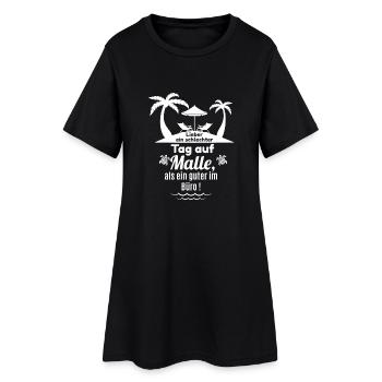 Mallorca Urlaub - Frauen T-Shirt-Kleid - Schwarz - Vorne