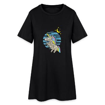 Halloween Unicorn Mummy - Women’s T-Shirt Dress - black - Front