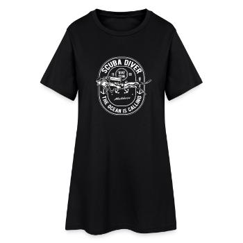 Plongeur Maldives Maldives cadeau Plongée - Robe T-shirt Femme - noir - Devant