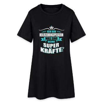 HEILERZIEHUNGSPFLEGERIN - Frauen T-Shirt-Kleid - Schwarz - Vorne