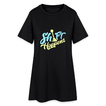 Maj Happens - Chemise de voiture - Robe T-shirt Femme - noir - Devant