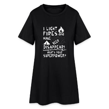 Make beer disappear! What's your superpower? - Robe T-shirt Femme - noir - Devant