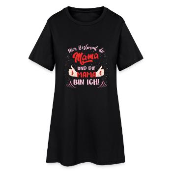 Mama Shirt - Geschenk für Mütter die Bestimmen - Frauen T-Shirt-Kleid - Schwarz - Vorne
