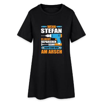 Stefan Name Geschenk Reparatur reparieren - Frauen T-Shirt-Kleid - Schwarz - Vorne