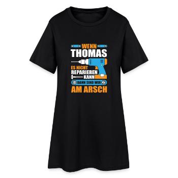 Thomas Name Geschenk Reparatur reparieren - Frauen T-Shirt-Kleid - Schwarz - Vorne