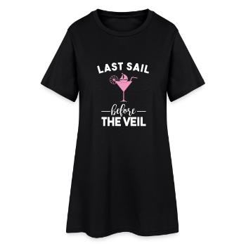 T-shirt JGA Femmes - Dernière voile avant le voile - Robe T-shirt Femme - noir - Devant