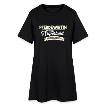 Superheld Beruf Pferdewirtin Geschenk Idee - Frauen T-Shirt-Kleid - Schwarz - Vorne