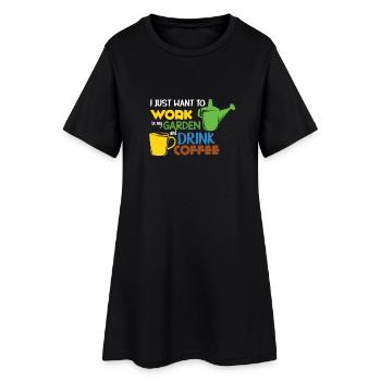 Garten Gartenarbeit Oma Opa Kaffee Geschenk Gärtne - Frauen T-Shirt-Kleid - Schwarz - Vorne