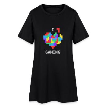 J'aime les jeux! (Cadeau) - Robe T-shirt Femme - noir - Devant