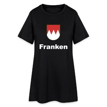 Wappen Franken mit Schriftzug f. Dunklen - Frauen T-Shirt-Kleid - Schwarz - Vorne