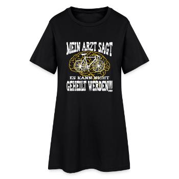 mein arzt rennrad - Frauen T-Shirt-Kleid - Schwarz - Vorne